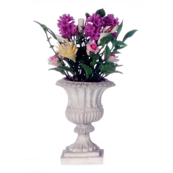 Dollhouse Miniature Grand Flower Arrangement in Urn